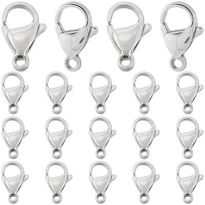 100Pcs 304 Stainless Steel Lobster Claw Clasps
