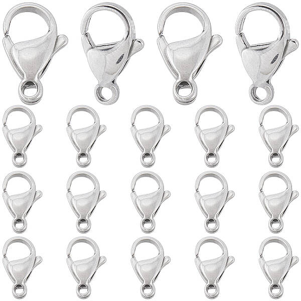 100Pcs 304 Stainless Steel Lobster Claw Clasps