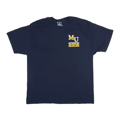 CHAMPION Marian University USA T-Shirt Blue Short Sleeve Mens XL