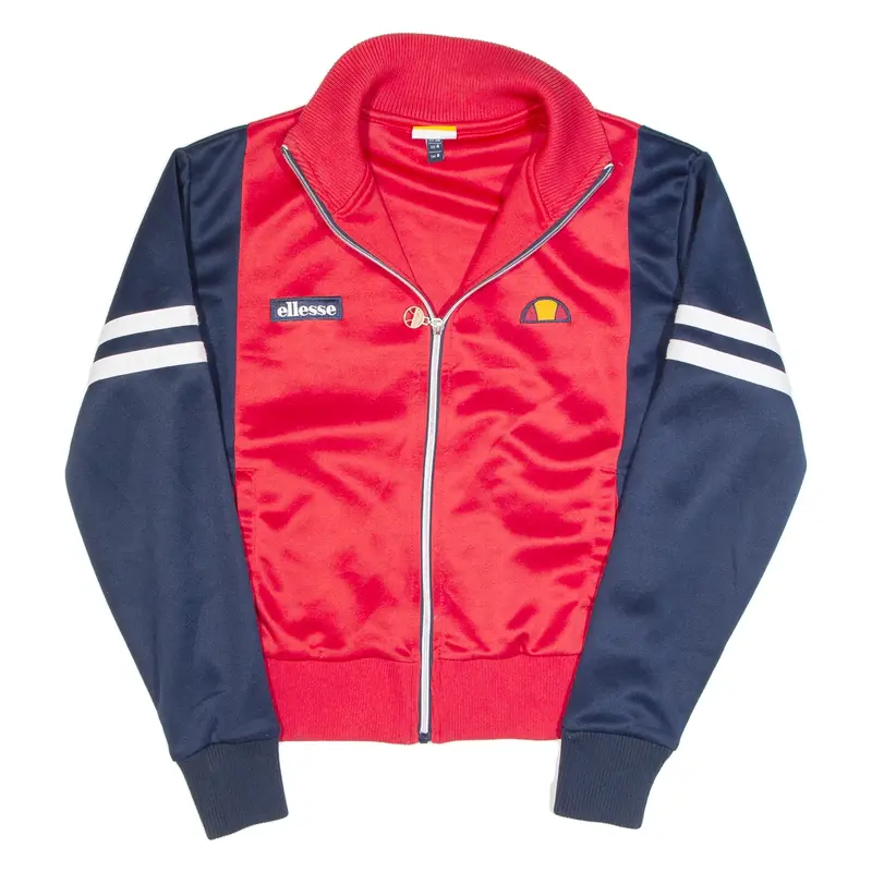 ELLESSE Womens Track Jacket Red Colourblock UK 8