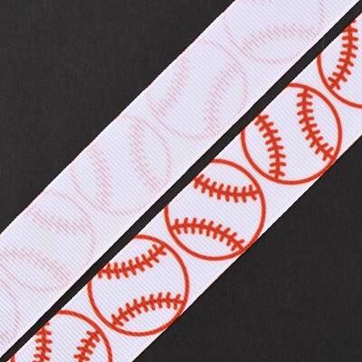 Baseball Pattern Heat Transfer Polyester Ribbons