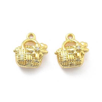 Brass Micro Pave Cubic Zirconia Pendants