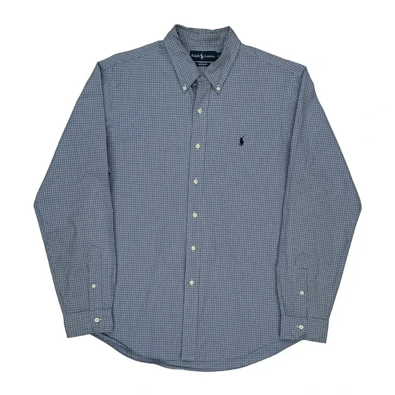 Ralph Lauren Checked Shirt - XL Blue Cotton