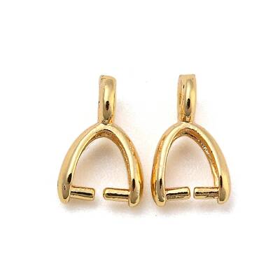 Rack Plating Brass Ice Pick Pinch Bails