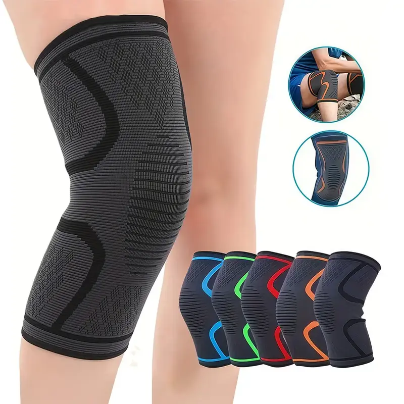Elastic Nylon Knee Brace for Fitness Training, Home Gym Equipment for Running Cycling, Leg Exercise Gear for Men Women