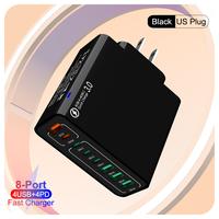 8-Port Express USB Charging Hub (4 USB-C + 4 USB-A) Ultra-Portable Smart Charger for Phones, Tablets & More Devices