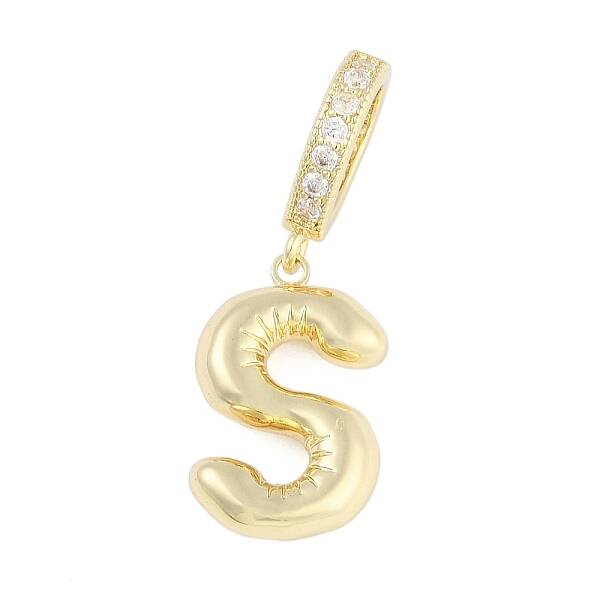 Brass Micro Pave Clear Cubic Zirconia Pendants