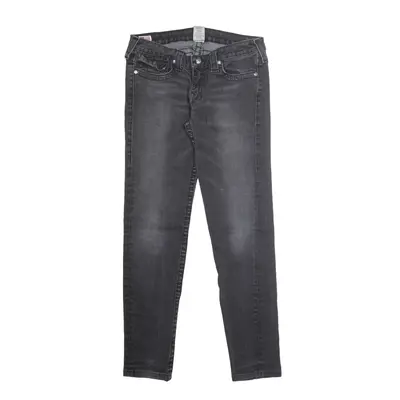 TRUE RELIGION Made In USA Julie Jeans Black Denim Slim Skinny Womens W30 L30