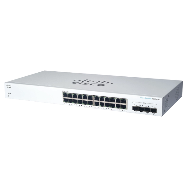 Cisco CBS220-24T-4X-NA | Business 220 Series CBS220-24T-4X 24 x Ports 10/100/1000Base-T + 4 x SFP+ Ports Layer 2 Managed Rack...