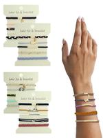 Boho Style Hair Tie Bracelet, Colorblock Hair Tie Bracelet for Women & Girls, Fashion Hair Accessories for Daily Wear