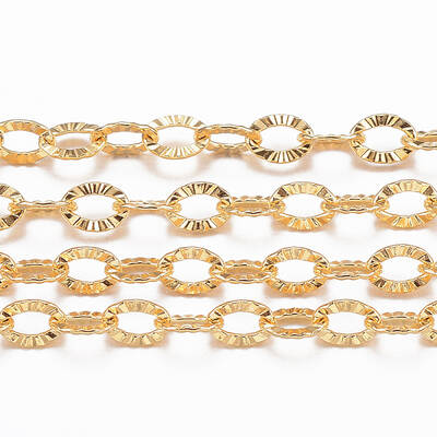 3.28 Feet Ion Plating(IP) 304 Stainless Steel Textured Cable Chains