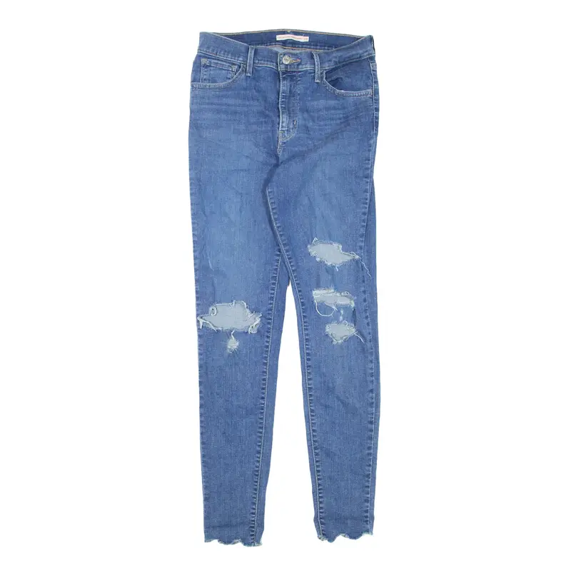 LEVI'S 720 High Rise Distressed Jeans Blue Denim Slim Skinny Womens W29 L29