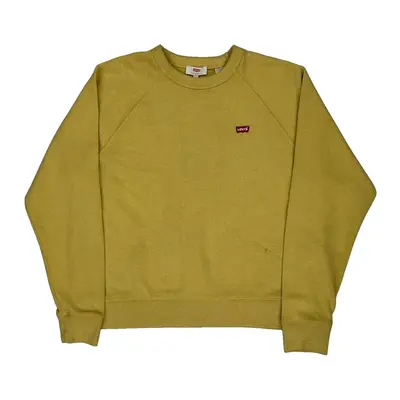 Levis Sweatshirt - Small Yellow Cotton Blend