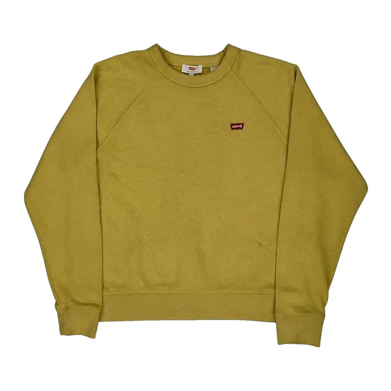 Levis Sweatshirt - Small Yellow Cotton Blend