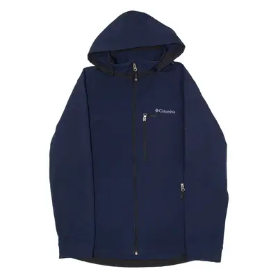 COLUMBIA Mens Shell Jacket Blue Hooded M