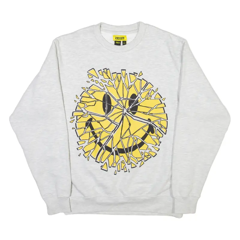 CHINATOWN MARKET Smiley Mens Sweatshirt Grey S