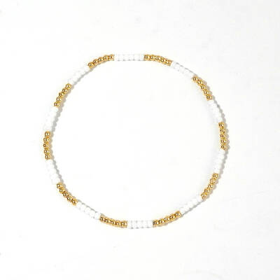 Brass Cross Seed Beads Bracelets
