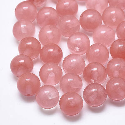 Cherry Quartz Glass Beads