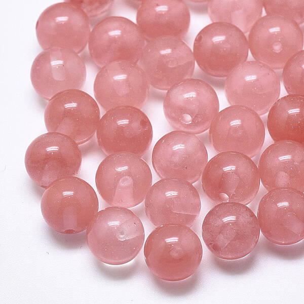 Cherry Quartz Glass Beads