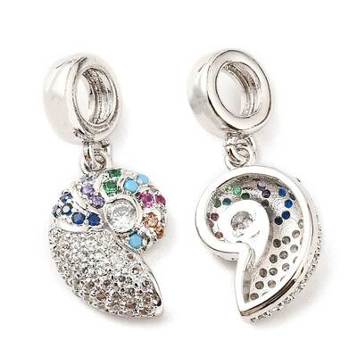 Brass Micro Pave Cubic Zirconia Pendents