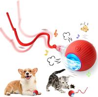 Gift For Pets, Electric Cat Toy Ball with Rope, Interactive Cat Teaser Toy, Automatic Rolling Ball Toy, Pet Supplies, Dog & ...