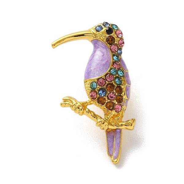 Woodpecker Golden Zinc Alloy Enamel Pin