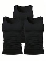 Men's Solid Color Tank Top, Regular Fit Casual Sleeveless T-shirts for Spring & Fall, Men's Clothes for Daily Wear