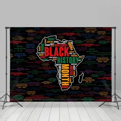 African Continent Shape Black History Month Backdrop - Aperturee