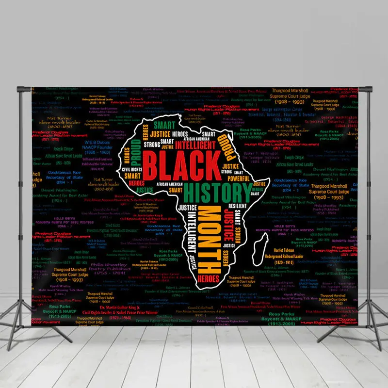 African Continent Shape Black History Month Backdrop - Aperturee
