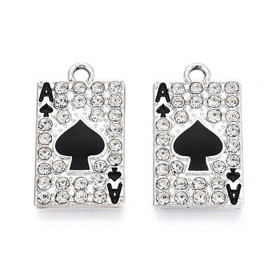 Rack Plating Alloy Crystal Rhinestone Pendants