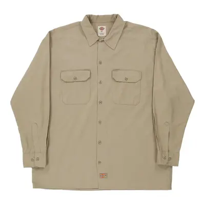 Dickies Shirt - XL Beige Cotton Blend