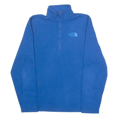 THE North FACE Mens Fleece Blue 1/4 Zip Tight Knit S