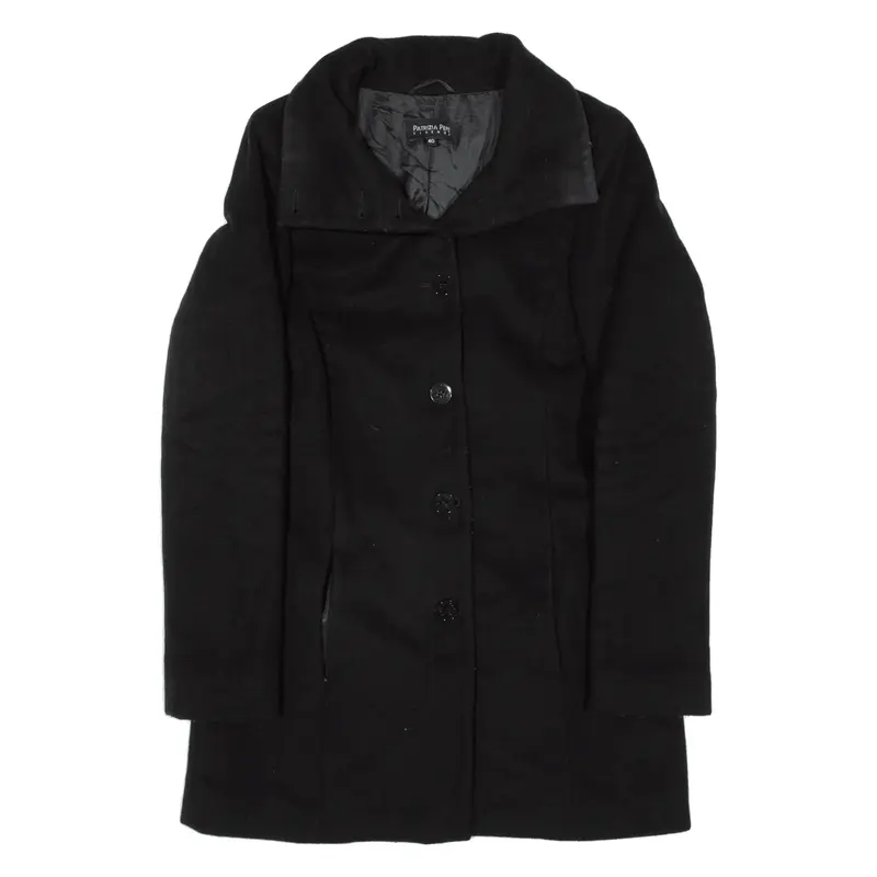 PATRIZA PEPE Overcoat Knit Coat Black Wool Womens M