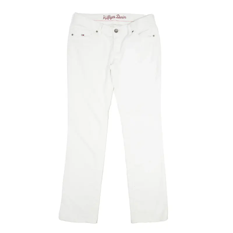 TOMMY HILFIGER Victoria Corduroy Trousers White Regular Bootcut Womens W32 L31