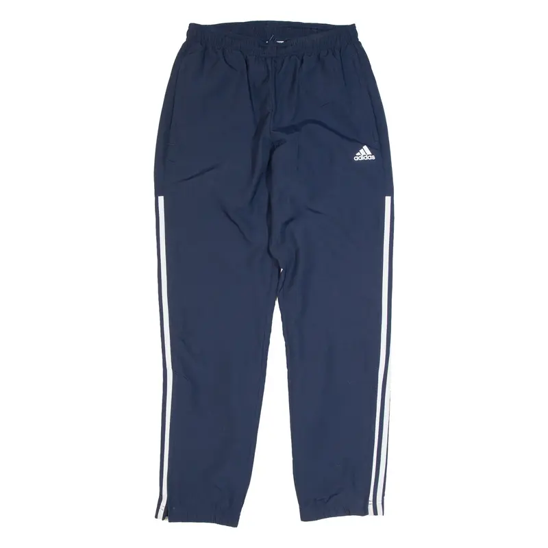 ADIDAS Mens Track Pants Blue Tapered S W28 L30