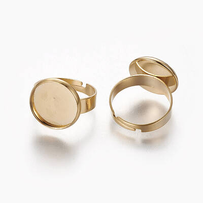 Adjustable 304 Stainless Steel Finger Rings Components