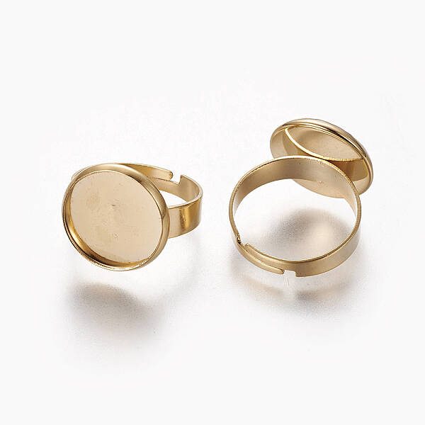 Adjustable 304 Stainless Steel Finger Rings Components