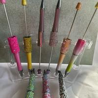 Beaded Fun Ballpoint Pens with Sparkling Gemstone Embellishments - Fun Focal Design, Colorful Beads