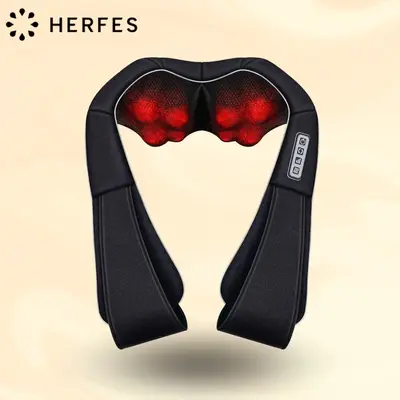 Neck Shoulder Back Massager with Heat - Shiatsu Massager Adjustable Relaxing Gift Plug-in Comfort neck black massage devices ...
