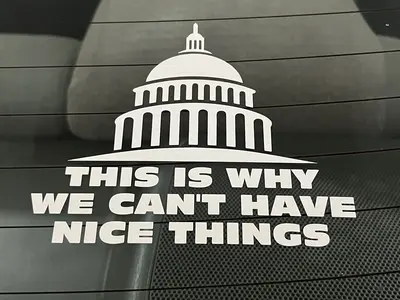 Can't Have Nice Things High Quality Vinyl Decal - 2 PACK Truck Sticker