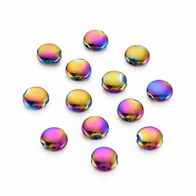 Rack Plating Rainbow Color Alloy Beads