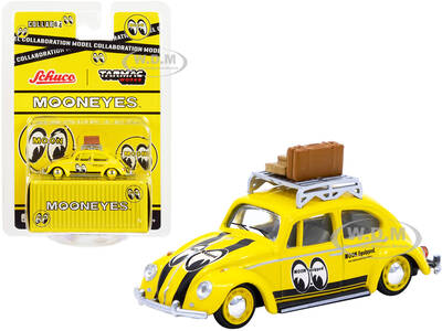 Volkswagen Beetle Low Ride Yellow with Roof Rack and Luggage \