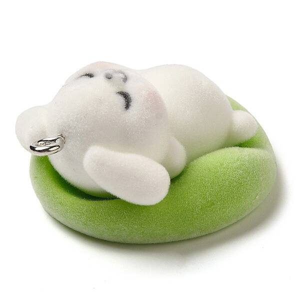 Flocking Resin Sleeping Pendants