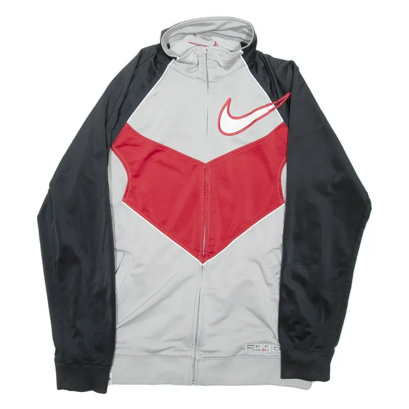 NIKE Mens Track Jacket Grey Colourblock M