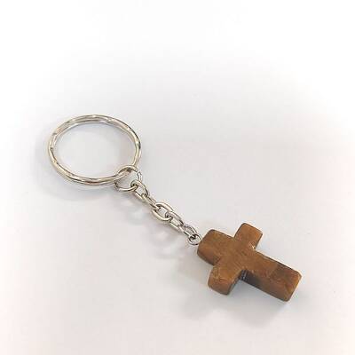 Natural Tiger Eye Keychain