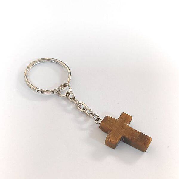 Natural Tiger Eye Keychain