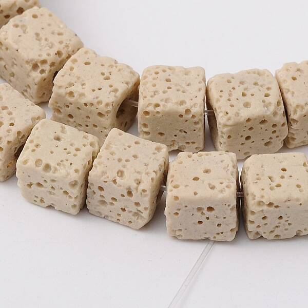 Synthetic Lava Rock Bead Strands