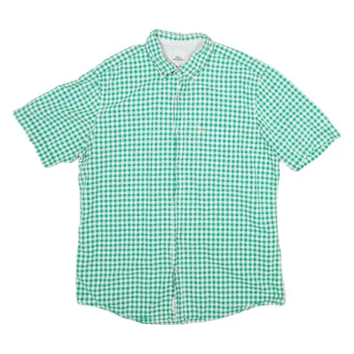 LACOSTE Classic Fit Mens Shirt Green Gingham L