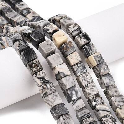 Natural Map Stone Beads Strands
