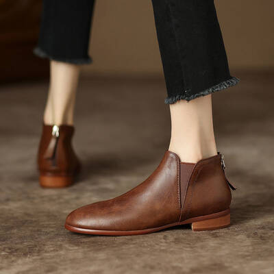 CHIKO Romero Round Toe Block Heels Ankle Boots